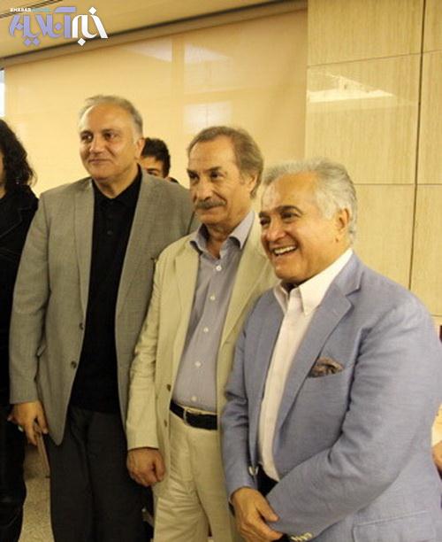 انوشیروان روحانی (آهنگساز پیشکسوت) در کناز سیاوش تهمورث (بازیگر) و علی معلم (تهیه کننده و منتقد