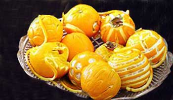 تزیین سیب و پرتقال برای شب یلدا!