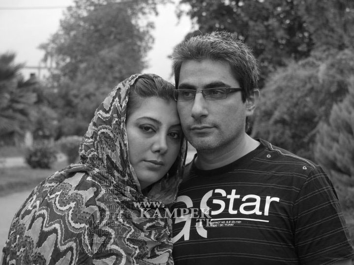 زهرا داود نژاد و همسرش