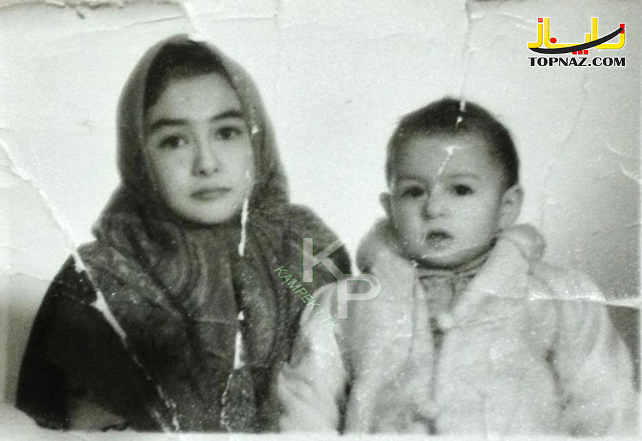 هانیه توسلی و خواهرش در کودکی