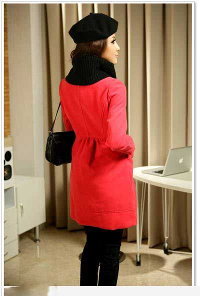 مانتو قرمز رنگ