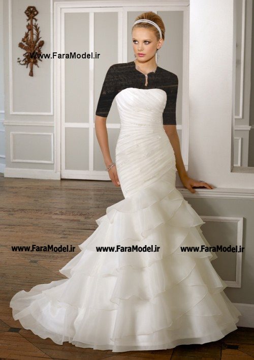 مدل لباس عروس مارکدار جدید