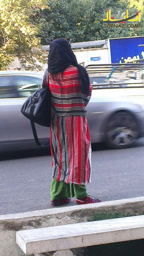 عجیب ترین مدل مانتو یک خانم تهرانی