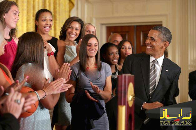 شوخی جالب دختران جوان با رئیس جمهور