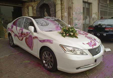 عکس از مدل تزئین ماشین عروس