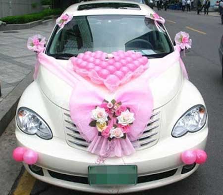 عکس از مدل تزئین ماشین عروس
