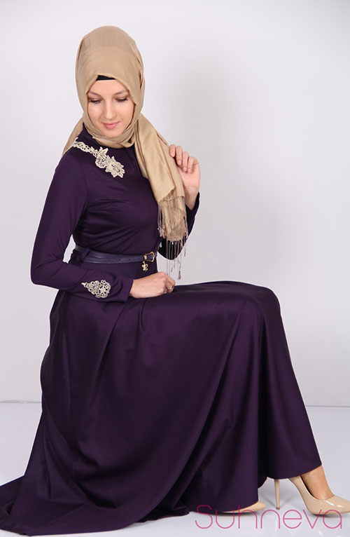 مدل لباس مجلسی با حجاب ترک