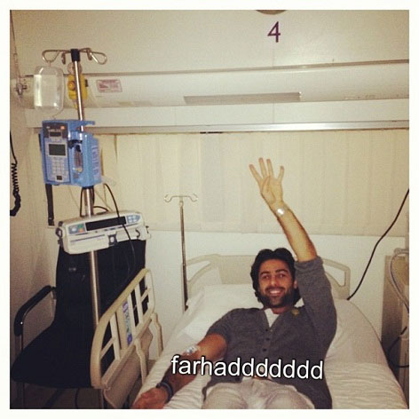 کری مجیدی از روی تخت بیمارستان +عکس
