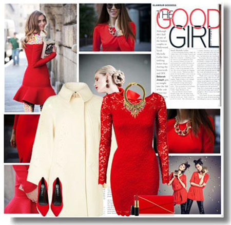 ست لباس قرمز,ست کردن لباس قرمز