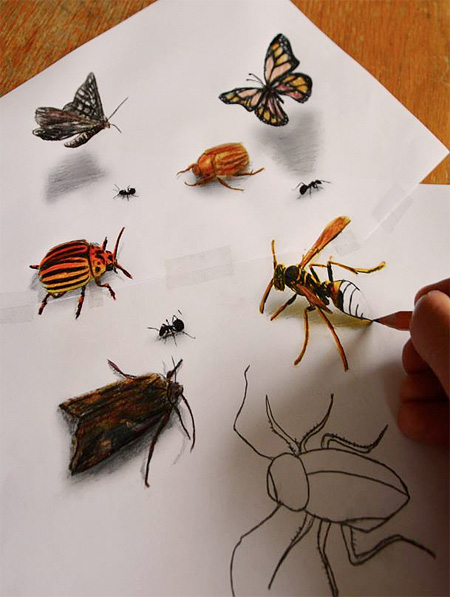 3D Airbrush Drawings by Ramon Bruin