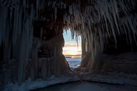 دریاچه Superior,عکس های غار یخی,غار یخی
