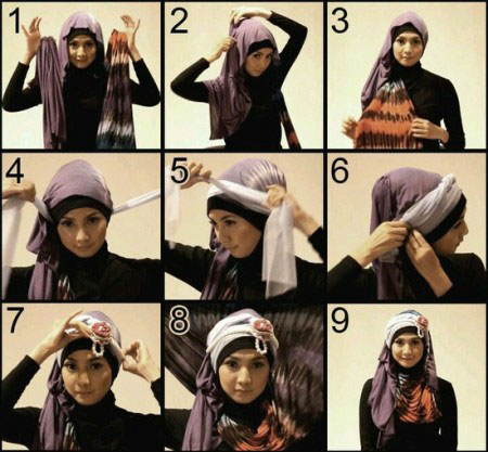 آموزش بستن شال و روسری,آموزش تصویری بستن شال و روسری