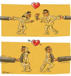 کاریکاتور ازدواج و طلاق در ایران