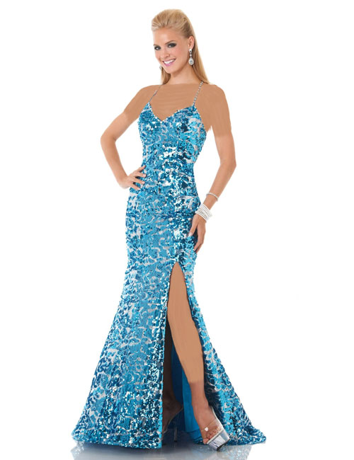 مدل لباس مجلسی آبی رنگ