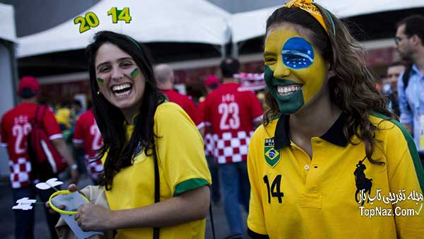 عکس های جالب از زنان تماشاگر جام جهانی 2014
