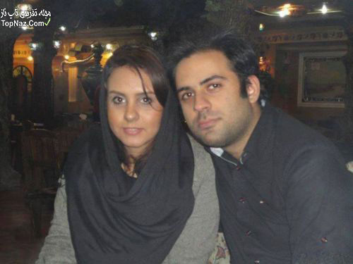المیرا عبدی دختر اکبر عبدی در کنار همسرش 