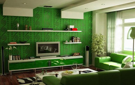 دکوراسیون سبز,استفاده از رنگ سبز در خانه