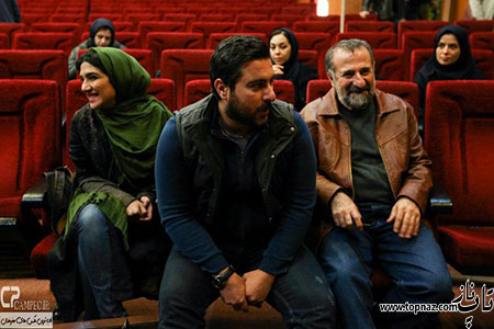 بازیگران در نشست خبری سریال پرده نشین