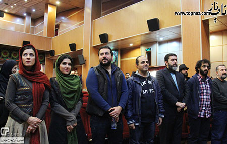 بازیگران در نشست خبری سریال پرده نشین بازیگران در نشست خبری سریال پرده نشین