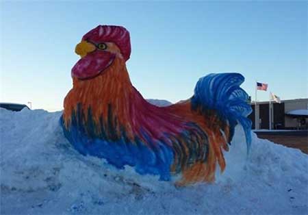 عکس های جالب هنرنمایی با برف و مجسمه های برفی