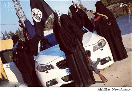 زنان داعشی کنار bmw+عکس
