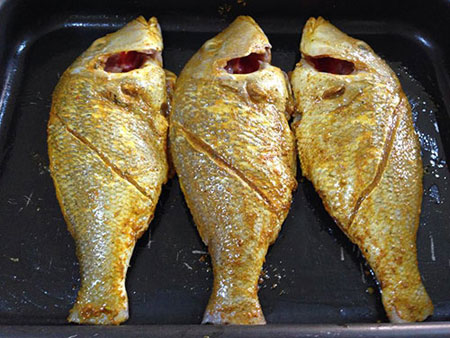 ماهى و سبزيجات در فر, نحوه پخت ماهی در فر