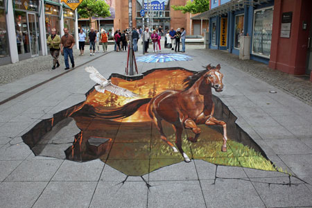 جالب ترین نقاشی های سه بعدی کف خیابان