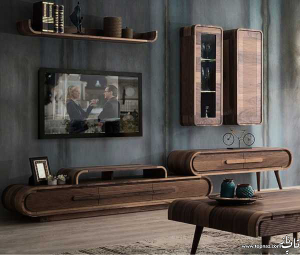  مدل های میز ال سی دی چوبی - جدیدترین مدل میز ال سی دی ام دی اف - میز تلویزیون و میز ال سی دی دیواری و زمینی 