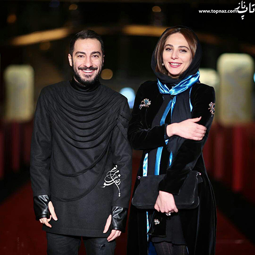 رعنا آزادی ور و نوید محمد زاده در افتتاجیه سی و چهارمین جشنواره فیلم فجر
