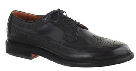 مدل کفش مجلسی برند Classic Black Italian Leather Wing Tips برای آقایان