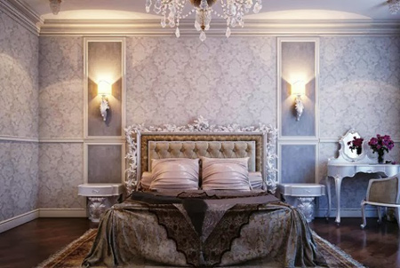 مدل اتاق خواب لوکس با دکوراسیون سلطنتی
