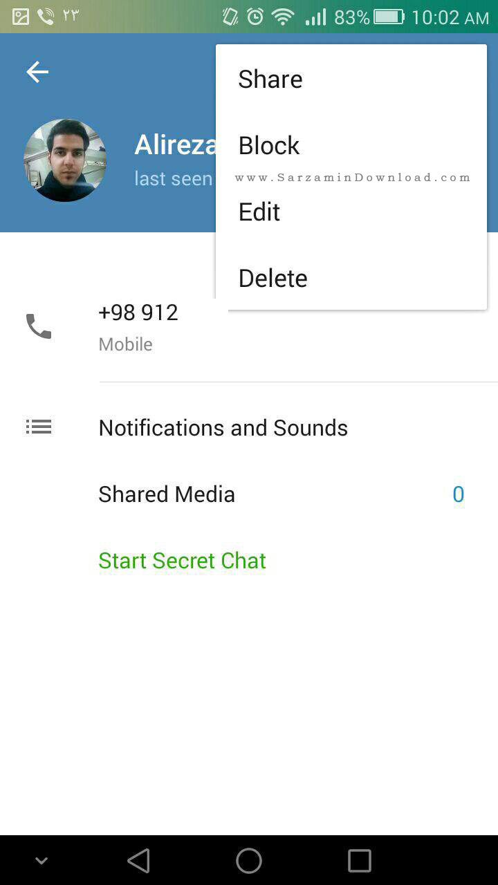آموزش بلاک و آنبلاک کردن یک شماره در تلگرام