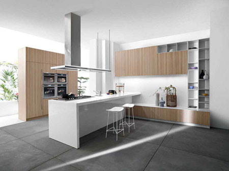 عکس های دکوراسیون آشپزخانه با طرح چوب سفید