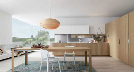 عکس های دکوراسیون آشپزخانه با طرح چوب سفید