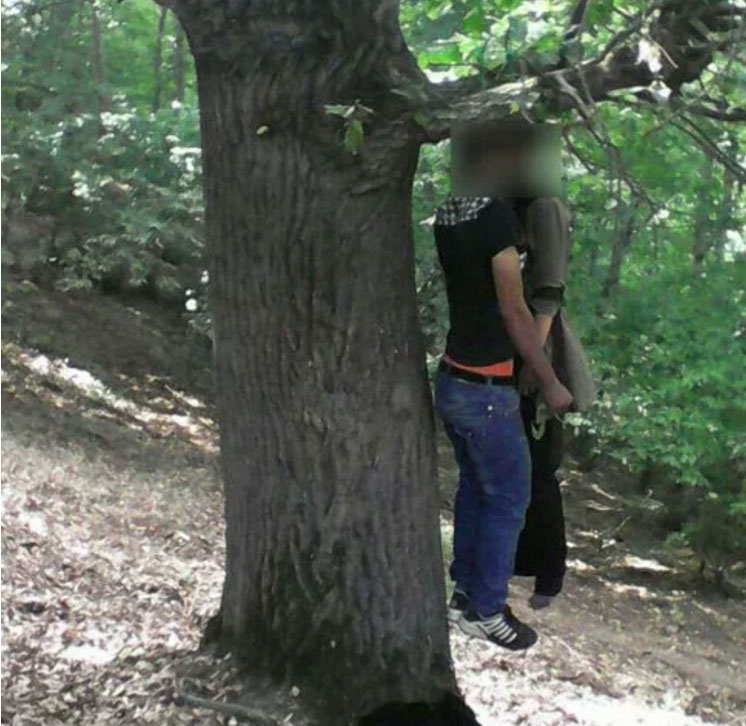 عکس خودکشی همزمان دختر و پسر در جنگل (18+)