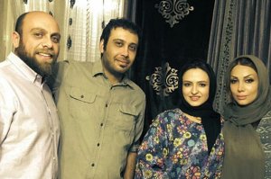 عکس محسن چاوشی و زنش در کنار گلاره عباسی و همسرش در جشن تولد