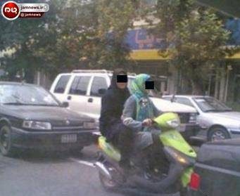 عکس دو دختر موتورسوار دزفولی که پس از چند ساعت دستگیر شدند!