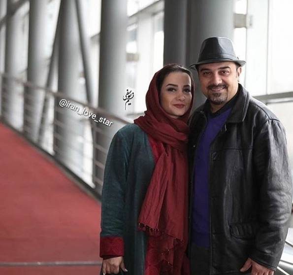 عکس برزو ارجمند و همسرش در جشنواره فجر 95