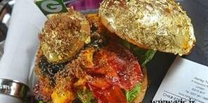 عکس های پسر پولدار عرب در حال خوردن ساندویچ طلای 24 عیار! 