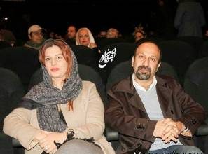 اصغر فرهادی در کنار همسر و دخترش