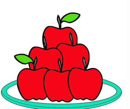 نقاشی سیب سفره هفت سین 