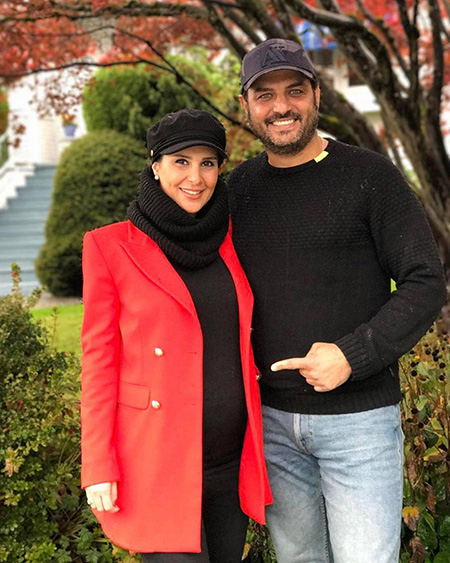 سام درخشانی و همسرش عسل امیرپور