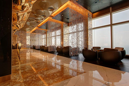 رستوران لاکچری طلاکوب در برج العرب جمیرا