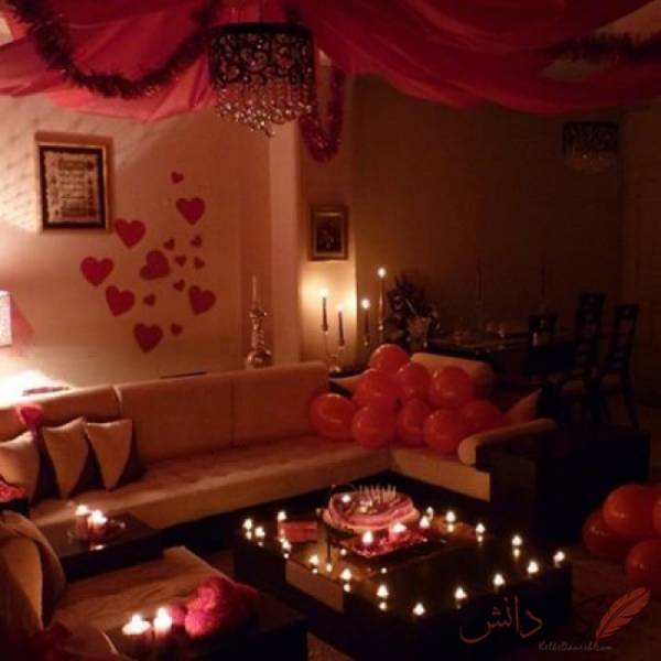 ایده برای تزیین منزل با شمع و بادکنک ویژه سالگرد ازدواج