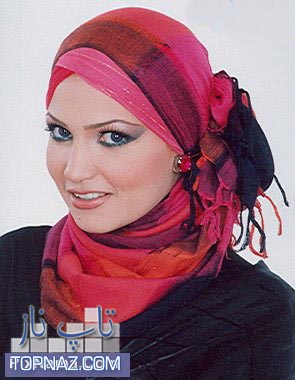 عکسهای آموزش بستن شال و روسری