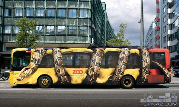تبلیغات جالب و دیدنی بر روی اتوبوس