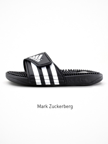 mark zuckerberg adidas slides