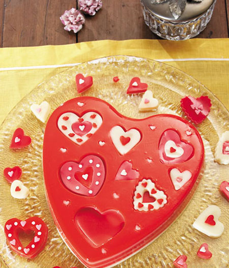 تزیین ژله ویژه ولنتاین تزیین ژله ویژه ولنتاین