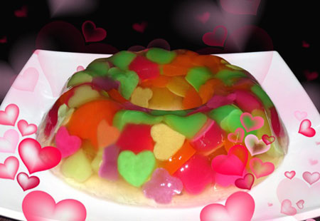 تزیین ژله ویژه ولنتاین تزیین ژله ویژه ولنتاین