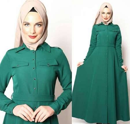 مدل لباس مجلسی پوشیده کوتاه و بلند اسلامی